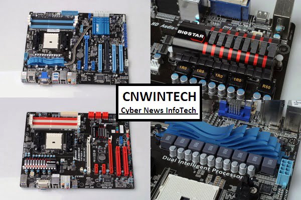 Motherboard with Socket LM1 ASUS F1A75 and Biostar TA75A+ 8 semp 2