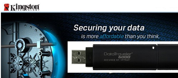 Ultra-Secure DataTraveler 6000 USB Flash Drive from Kingston 8 Kingston USB Flash Drive DataTraveler 6000