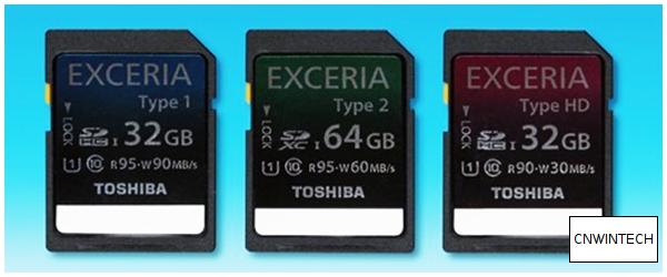 Toshiba Announced 3 Types Exceria Memory Card 8
